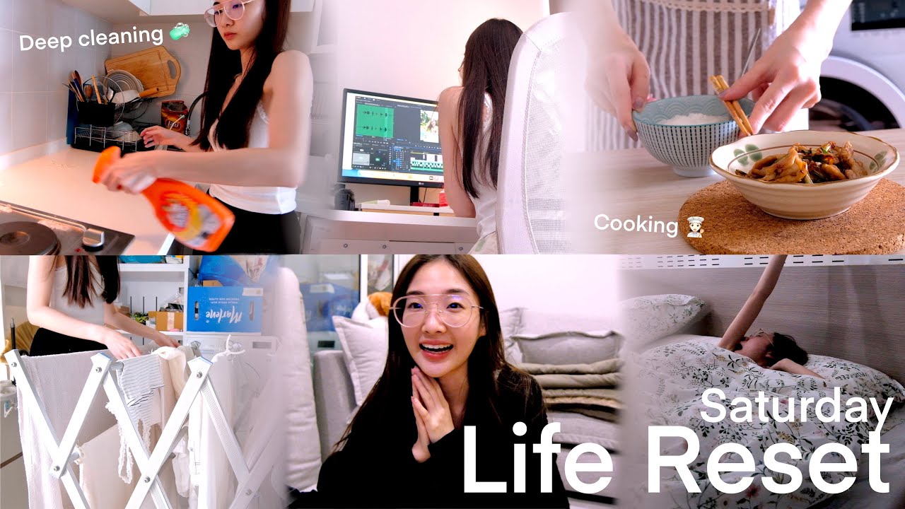 SATURDAY LIFE RESET | Deep cleaning🧼 ทำความสะอาดคอนโด สร้าง clean and positive space กัน 🏠💗