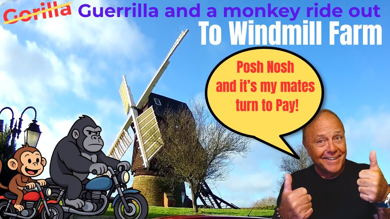 Поездка на мотоцикле Guerrilla 450 и Honda Monkeybike до кафе Windmill Farm #guerilla #royalenfie...