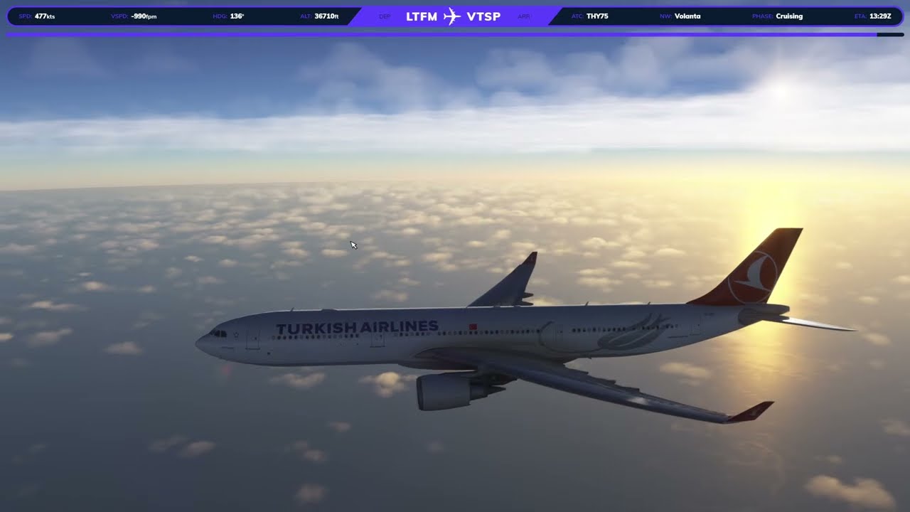 İstanbul ✈︎ Phuket ✈︎ Airbus A330 \Vatsim ✈︎ Landing Phease