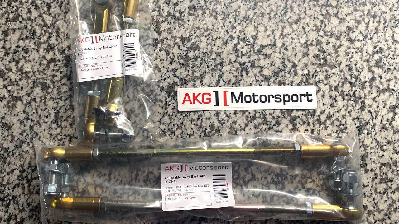 AKG adjustable sway bar end links install (E90 E91 E92 E93)