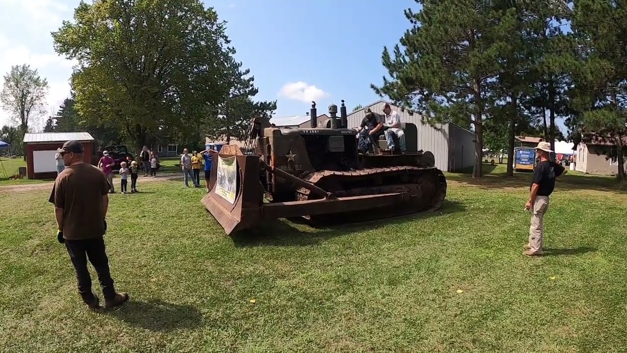 TD-24 bulldozer runs after being pulled out of a swamp after 40 years  Perham’s Pioneer Feast