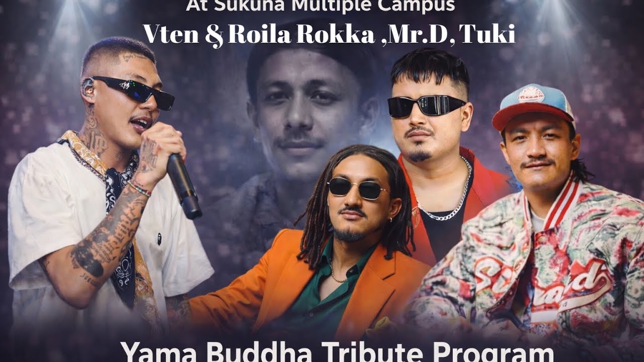 Vten,Tuki ,Mr.D & Raila Roka at Yama Buddha Tribute Program ,Sukuna Multiple Campus