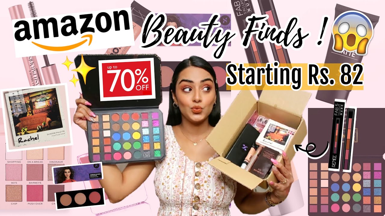 *Starting at Rs. 82* Trying NEW MAKEUP FROM AMAZON | Upto 70% Off | Affordable Beauty Finds !