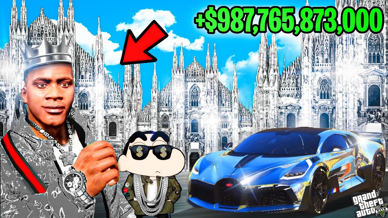 FRANKLIN TOUCH ANYTHING BECOME DIAMOND || EVERYTHING IS FREE IN GTA 5 ! LITTLE BIG GTA