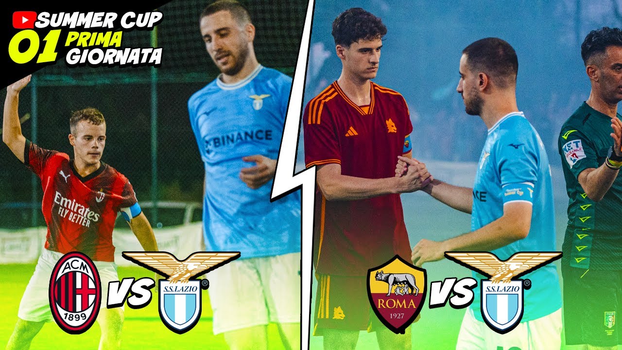 Gioco la YouTuber Summer Cup! GIORNATA 1: DERBY Lazio - Roma poi Lazio - Milan!
