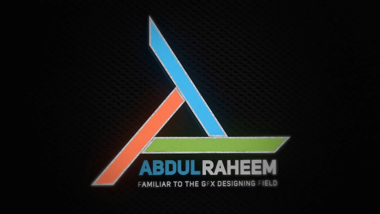 Abdulraheem 3d Logo animation made in Element 3D| After Effects| Abdul Raheem Presents