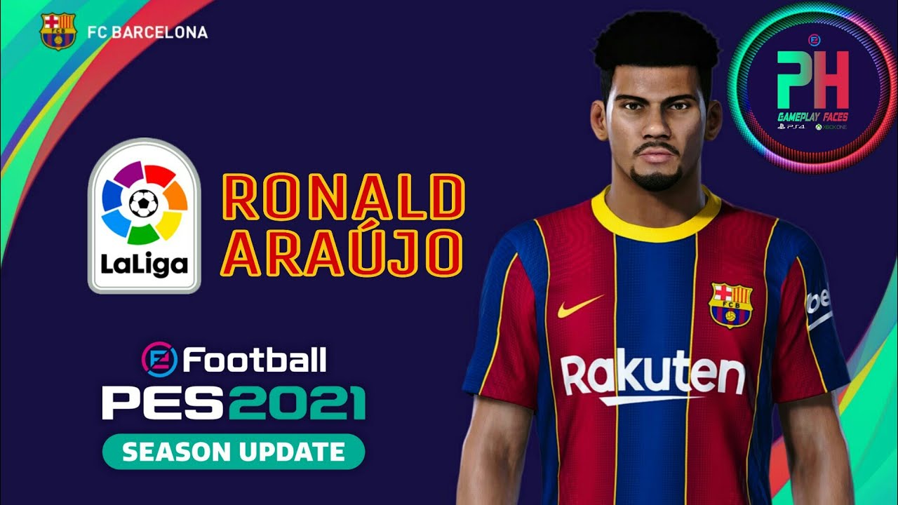 FACE DO RONALD ARAÚJO (BARCELONA) PES 2021