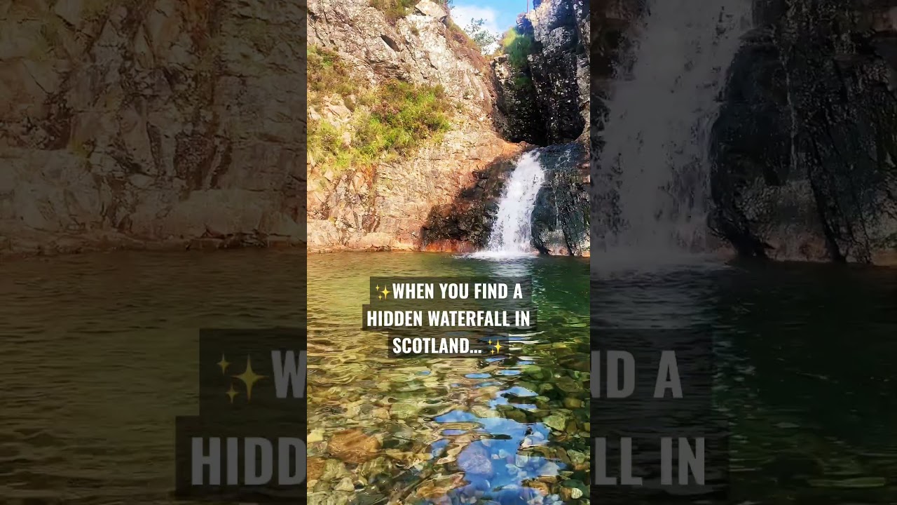When you find a secret waterfall in Scotland #secretwaterfall #scotland #scotlandtravel #waterfall
