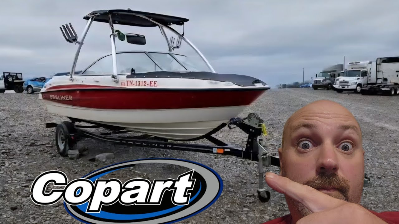 Проектная лодка Bayliner 185 Copart 2011 года, часть 1.