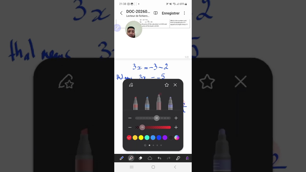 Correction of some equations done in class Monday, March 2nd 