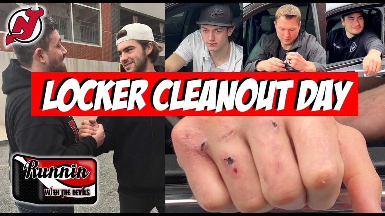 NJ Devils Players Locker Cleanout Exit Day 2023-24 Season