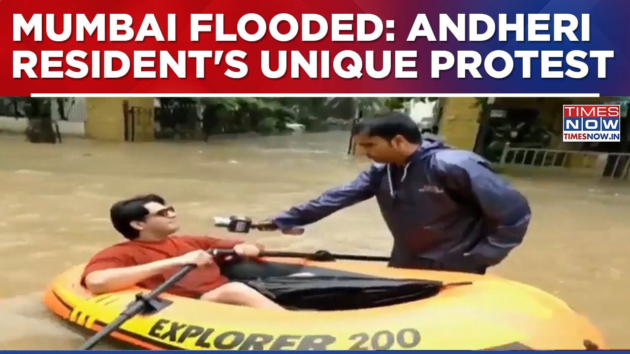 Maharashtra Monsoon Mayhem: Andheri Resident's Unique Protest As Heavy Rain Floods Mumbai