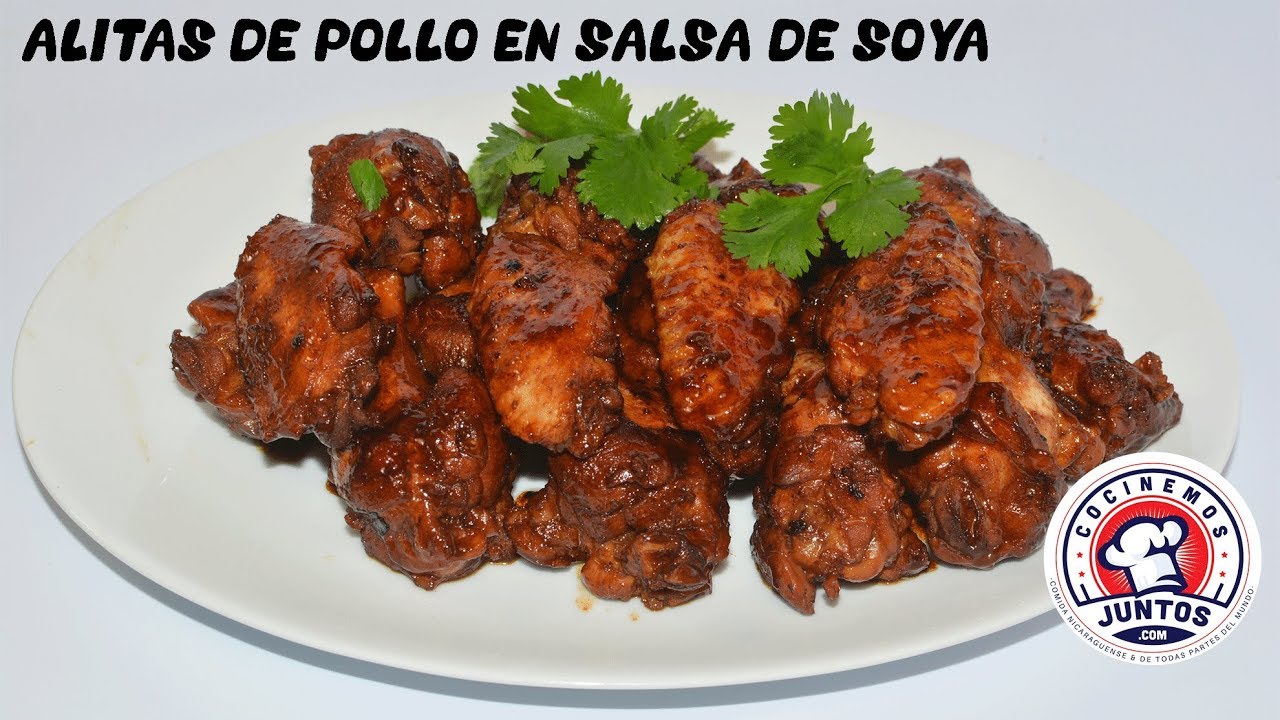 como hacer alitas de pollo en salsa de soya. Comida China