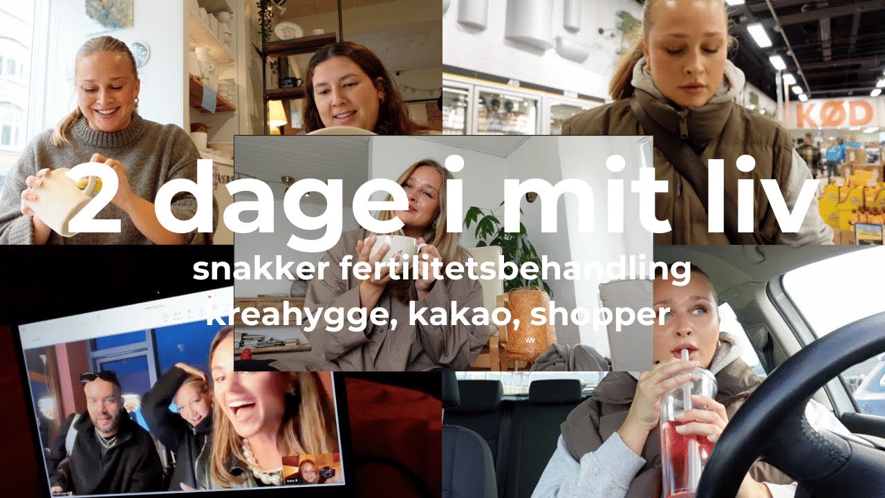 2 hyggedage i mit liv-vlog | fertilitetsbehandling, kreahygge & sushi med Sabbeladen, shopper
