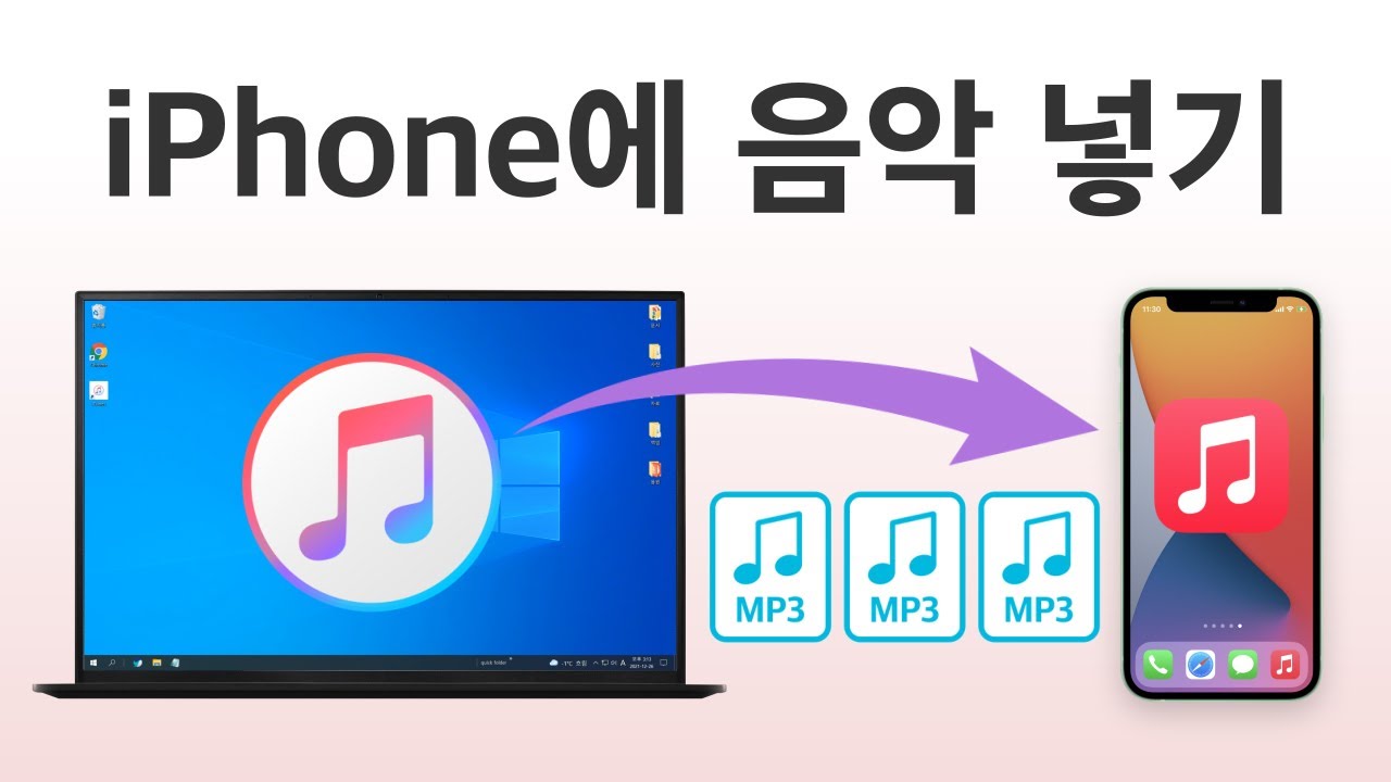 아이폰에 음악을 넣는 방법 / iTunes 음악 수동 동기화 / 음악(Music)앱에 MP3 옮기기