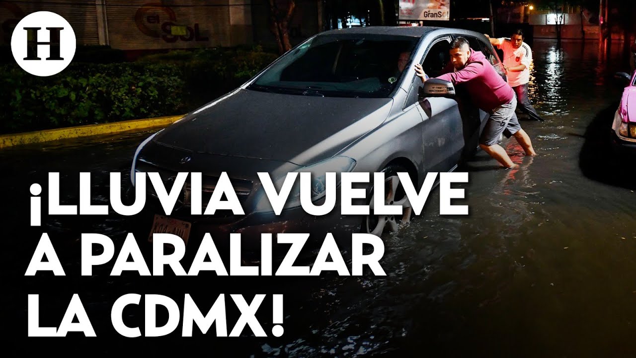 &iexcl;Lluvias provocan caos en CDMX! Largas filas de tr&aacute;fico en el centro y poniente de la capital