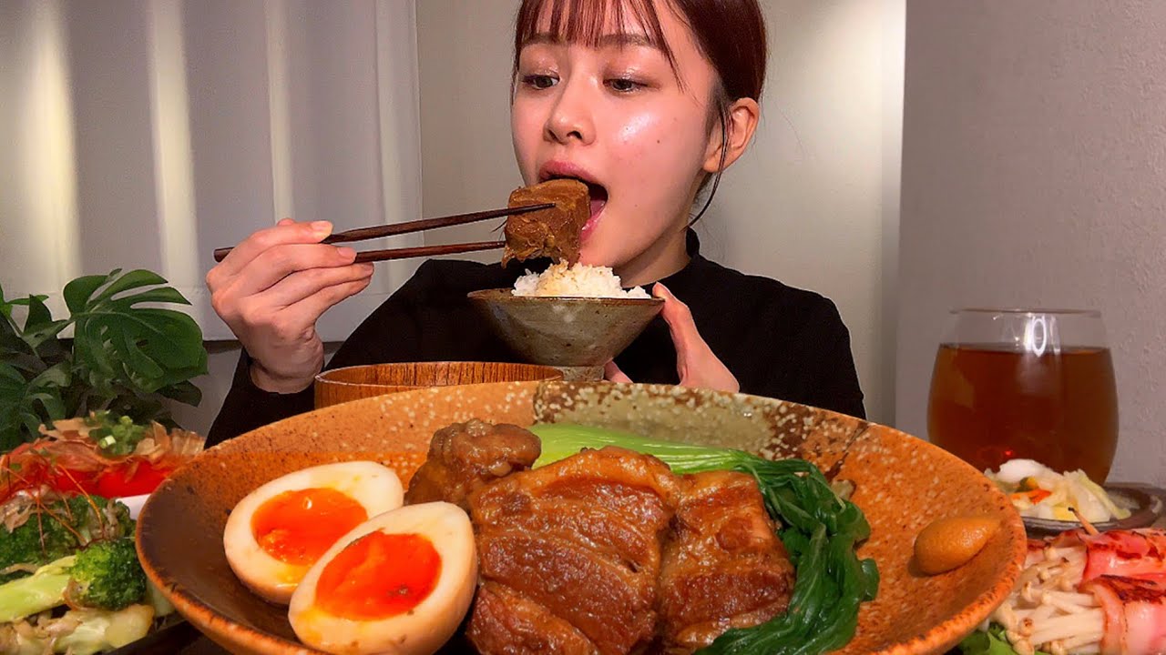 【ASMR】角煮定食 [咀嚼音/EatingSounds/Mukbang/먹방]