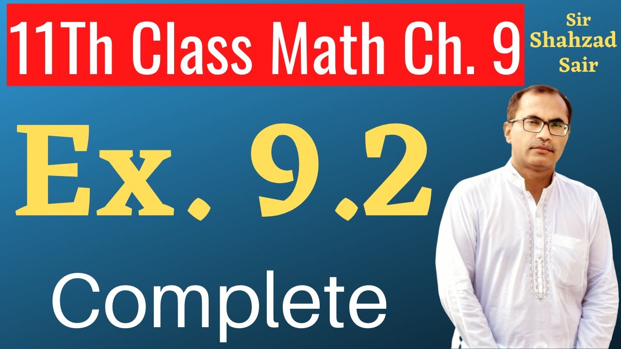 11Th Class Math Chapter 9, Exercise 9.2 || Fundamentals Of Trigonometry
