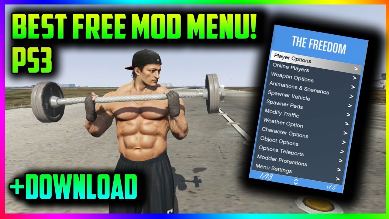 [PS3/1.28/GTA5] FREE SPRX MOD MENU - FREEDOM  V2.1 ONLINE/OFFLINE + FREE DOWNLOAD (GTA 5 MODS)