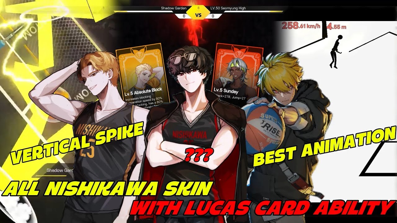 All Nishikawa Skin With Lucas Card Ability, The Real Power of Thunder Spiker - The Spike Volleyball