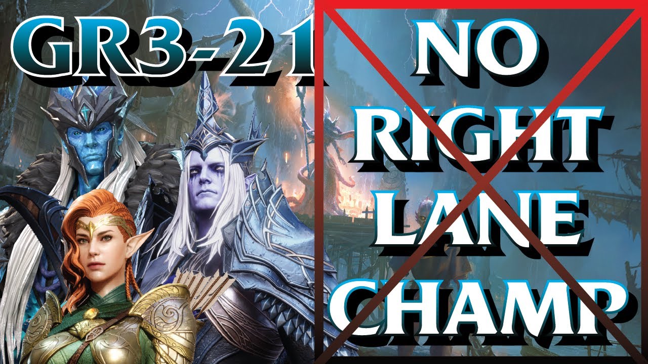 Who needs a right lane champ to beat Gear Raid 3 stage 21? Watcher of Realms