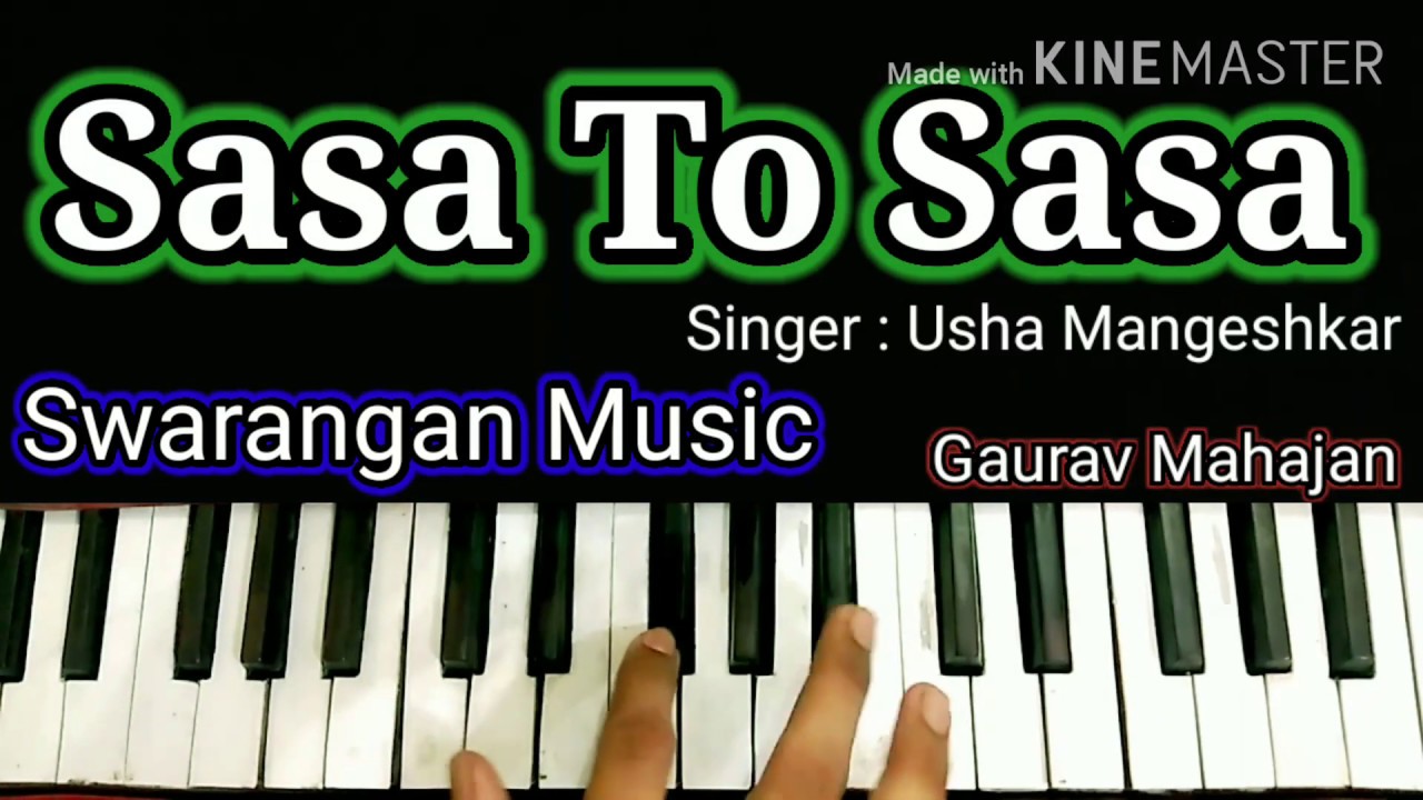 Sasa To Sasa 🐇| Harmonium Tutorial🎹 | Usha Mangeshkar | Balgeet | Marathi Song | Swarangan Music |