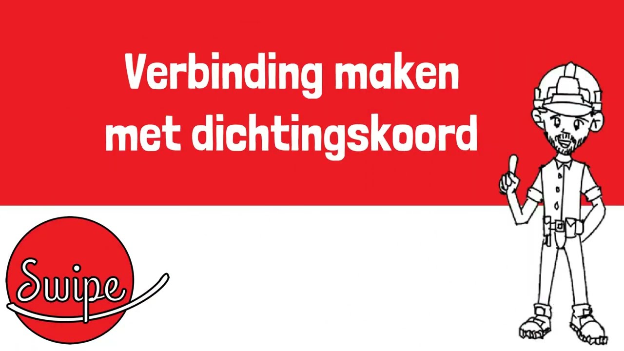 Swipe Sanitair - Verbinding maken met dichtingskoord