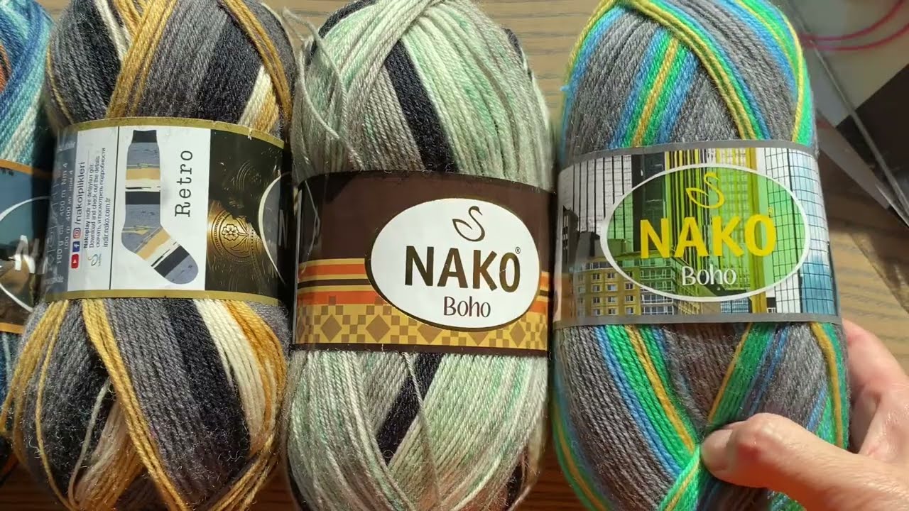 Носочная пряжа обзор | NAKO boho | ALZE Superwash | спицы Addi