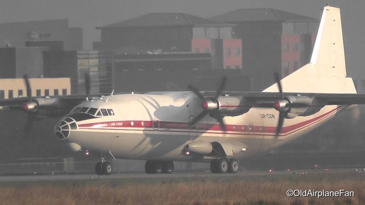 Meridian Aviation Antonov AN-12 Take Off at Maastricht Aachen (HD)