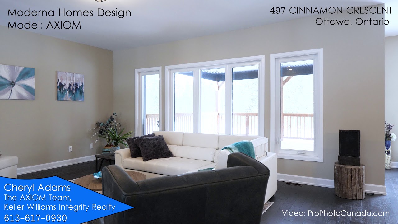 Moderna Homes Ottawa - Kitchen Eating Area And Living Room 4K