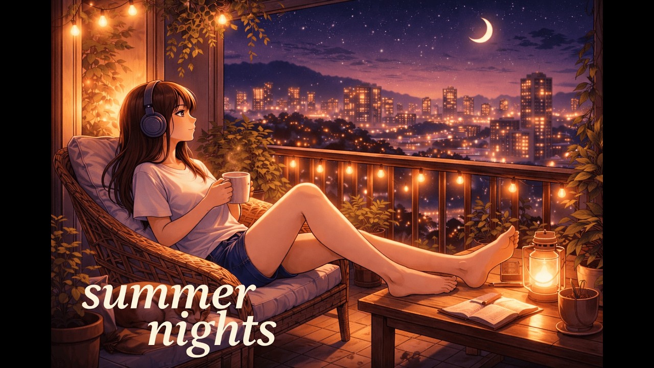 Summer Nights 🌙 lofi to chill / relax / study (late night vibes)