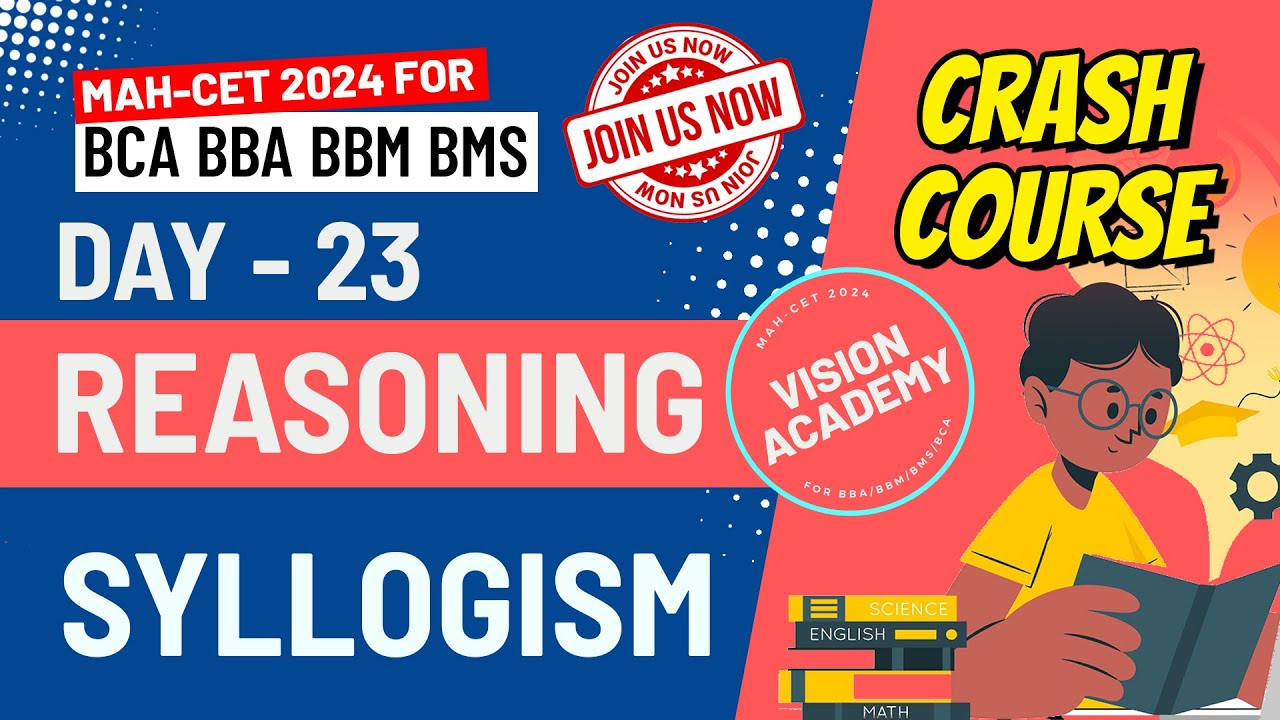 Reasoning Syllogism | Day 23 | MAH CET 2024 for BCA BBA BMS BBM 🚀FREE Crash Course