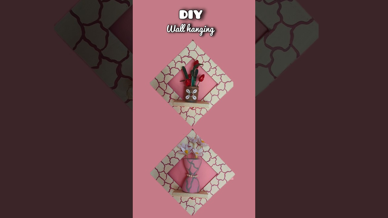 DIY Wall Hanging Idea 💡#diy #craft #youtubeshorts #wallhanging #handmade #decor @Dtcreativities