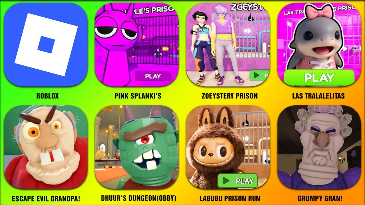 ESCAPE EVIL GRANDPA!. DHUUR'S DUNGEON(OBBY). LABUBU PRISON RUN!.GRUMPY GRAN!.RUN FROM GRANDPA.ROBLOX
