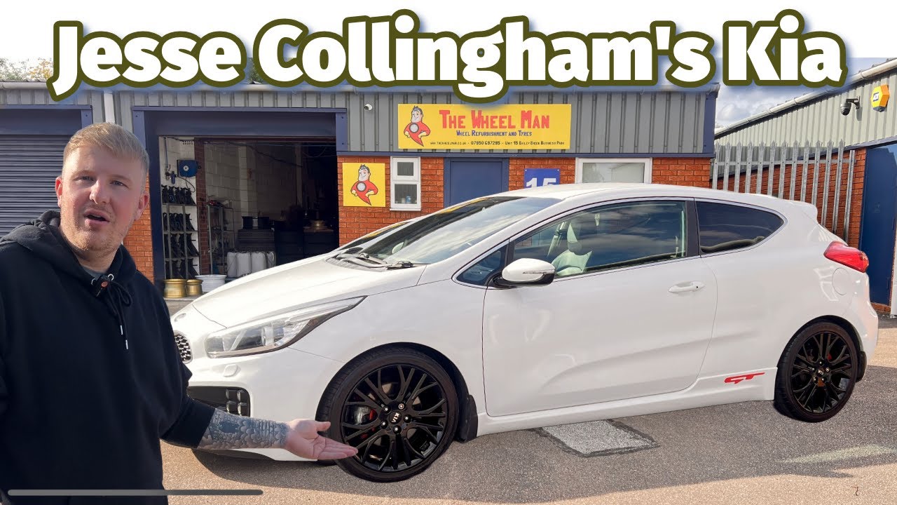 Refurbing Jesse Collingham's Kia Cee'd Wheels And Powder Coating Them Black
