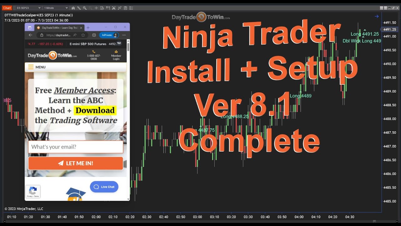 NInja Trader Ver 8.1 New install Setup Data Feed⚡