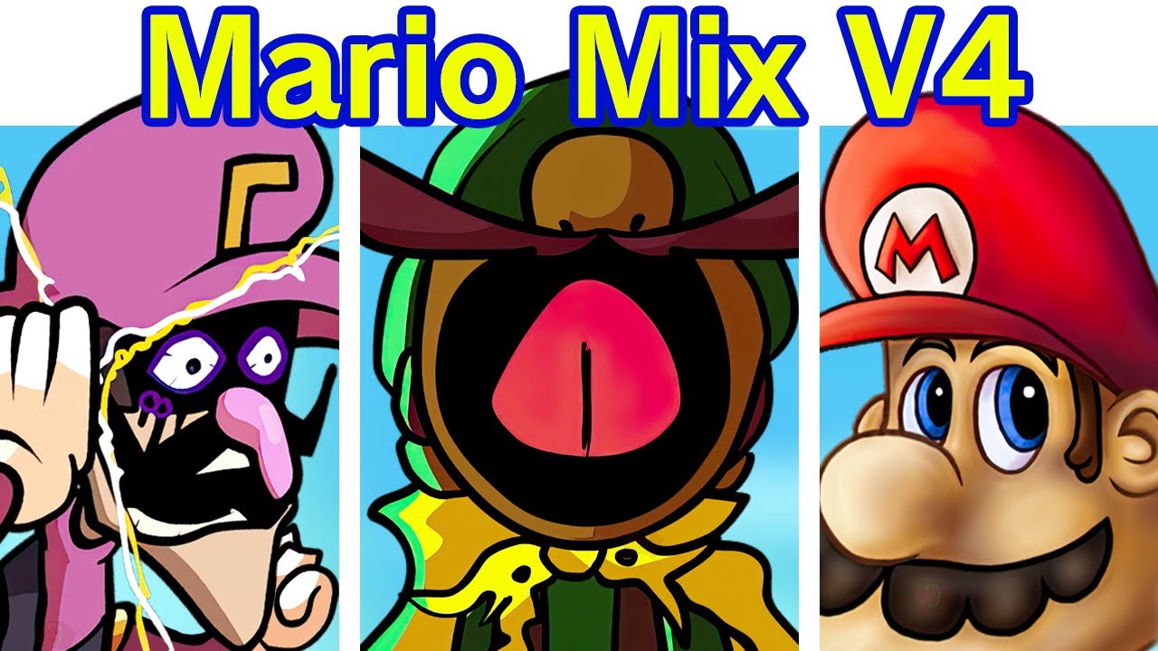 (Fanmade build/parody) MARIO IS MISSING: VS PS135 | Mario Mix V4 (FNF Mod)
