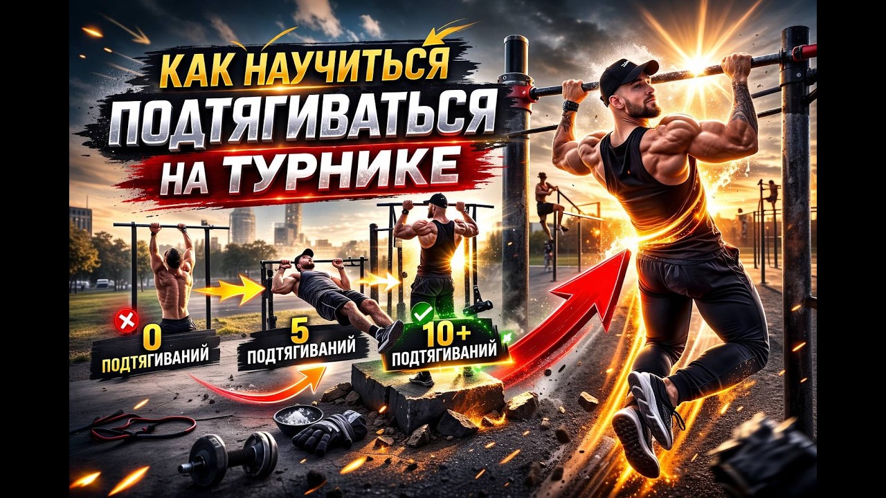 Как за 2 неделинаучиться подтягиваться на турнике? #спортлайфхаки