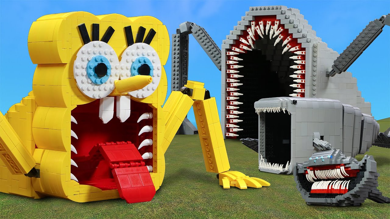I Built LEGO SEA EATER or SPONGEBOB SEA EATER in real life! Who's Better! | Cursed LEGO