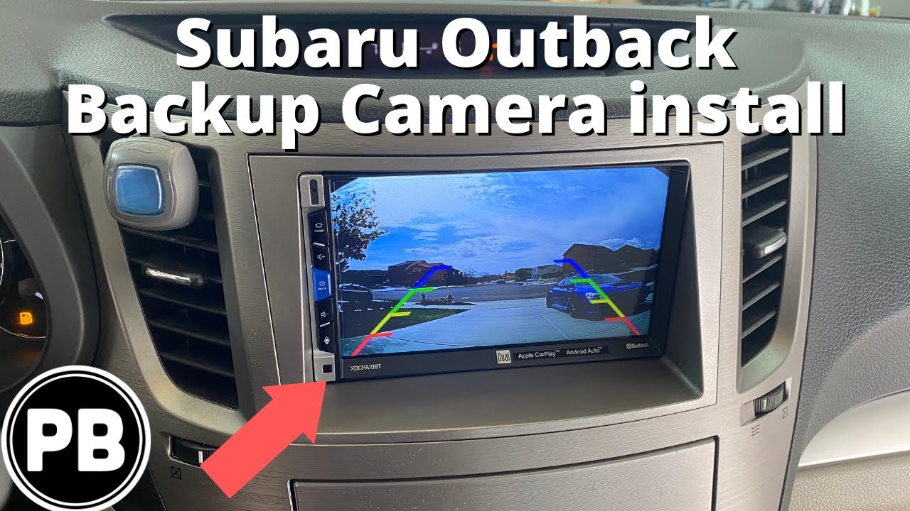 Установка камеры заднего вида на Subaru Outback 2010–2014 годов выпуска