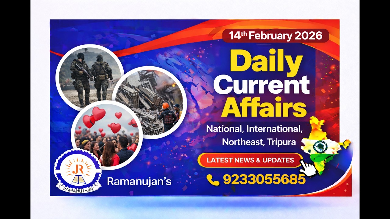 Daily Current Affairs - 14th February 2026 for TPSC | TCS | TPS | Banking | SSC | Railway Aspirants|