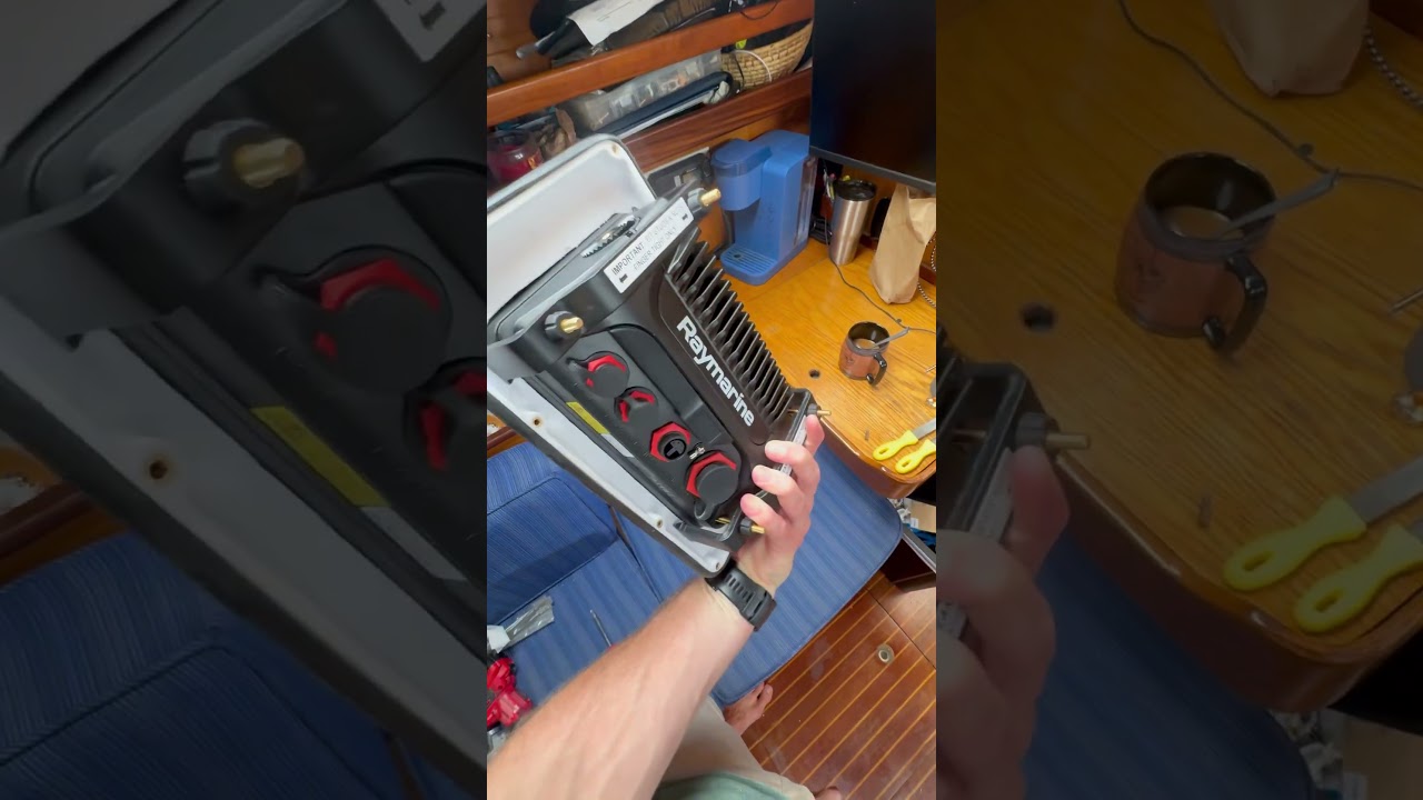Installing my new Raymarine Axiom 9+. #raymarine #sailing  #seaview #sailboat #sailing #boatprojects