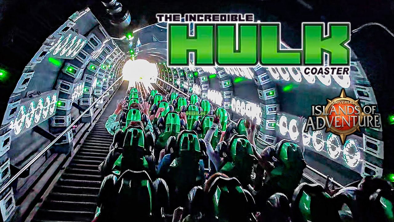 2025 The Incredible Hulk Coaster On Ride Back Row POV Islands of Adventure Universal Orlando