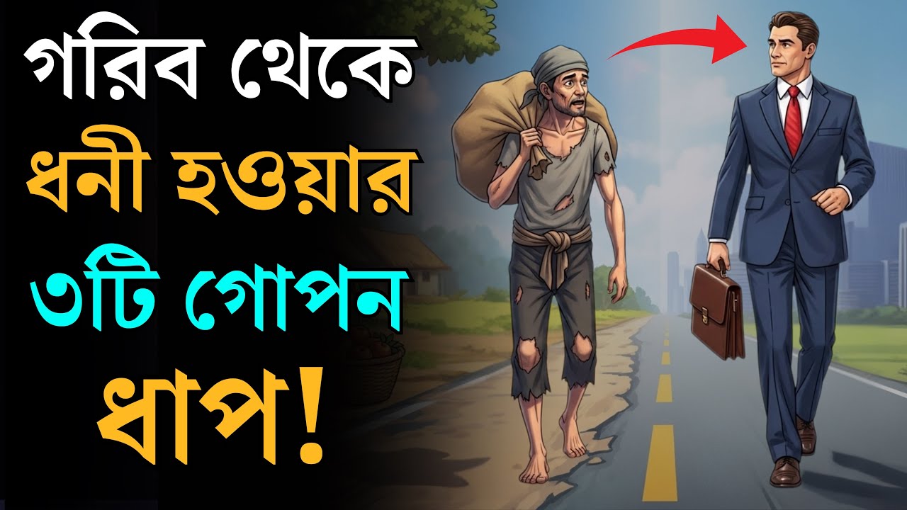 গরিব থেকে ধনী হওয়ার ৩টি গোপন ধাপ | Financial Freedom | Bangla Motivation | Sajjad Motivation