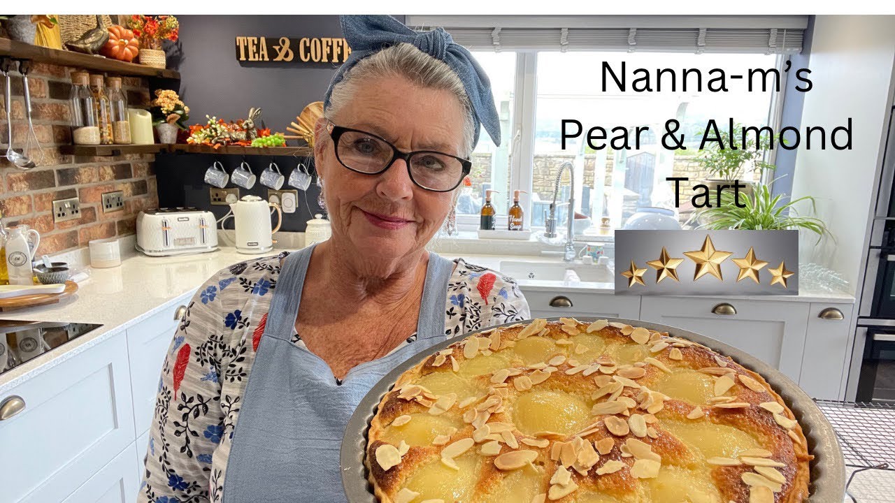 Bake with me, Pear & Almond Tart, Delicious, Easy Peasy, Full recipe in description below