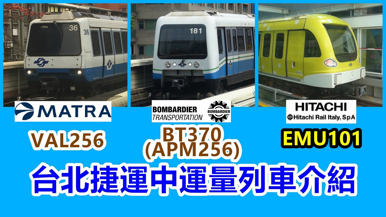 【台北捷運時代的開始】台北捷運中運量列車的種類與介紹