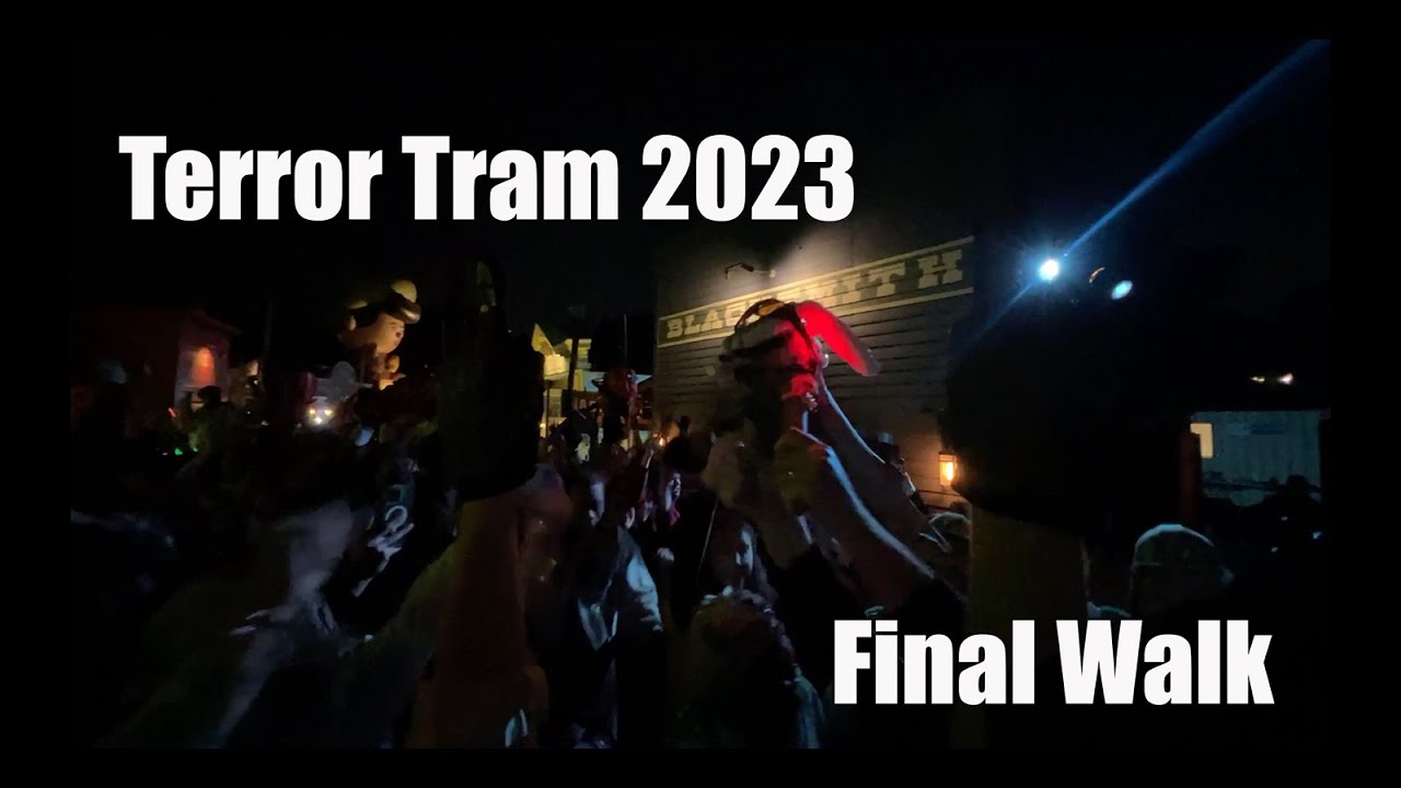 Terror Tram 2023 FINAL WALK - Log Bunny, Frank Stites, Terror Ape & Ice Ape! Halloween Horror Nights