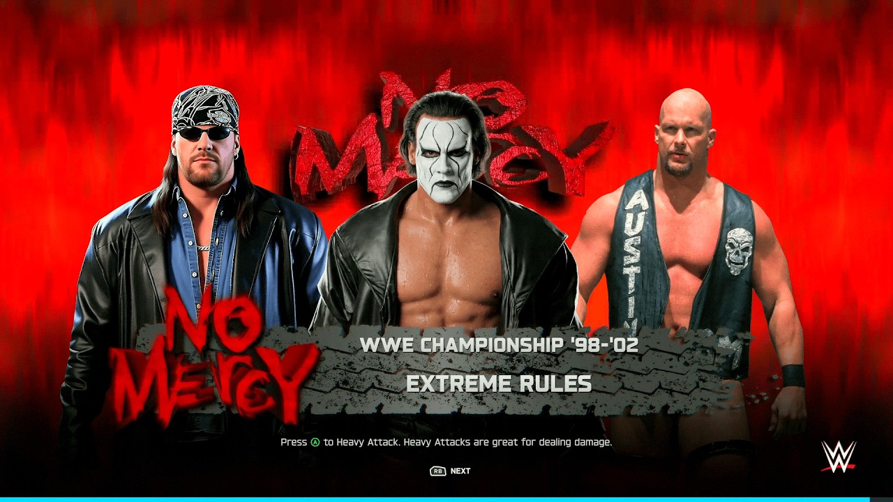 WWE 2K25 - Undertaker vs Sting vs Stone Cold | Triple Threat Extreme Rules War