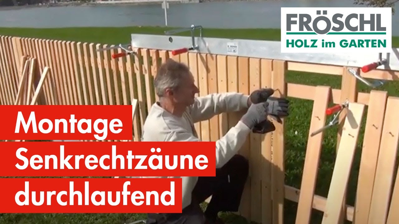 6 - Montage durchlaufende Senkrechtz&auml;une und T&uuml;r