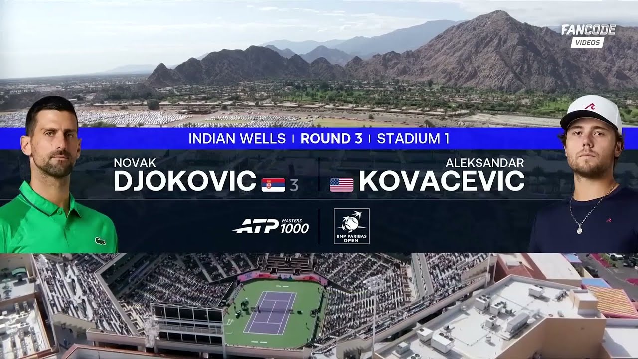Novak Djokovic vs Aleksandar Kovacevic | ATP 1000 | BNP Paribas Open 2026 | Highlights